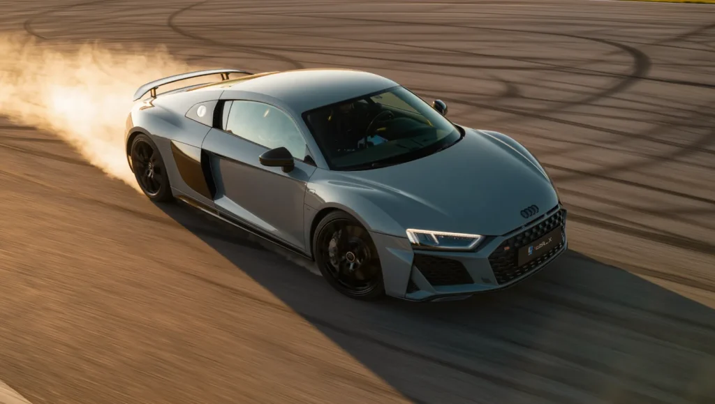 Audi R8 GT RWD final edition on a race track