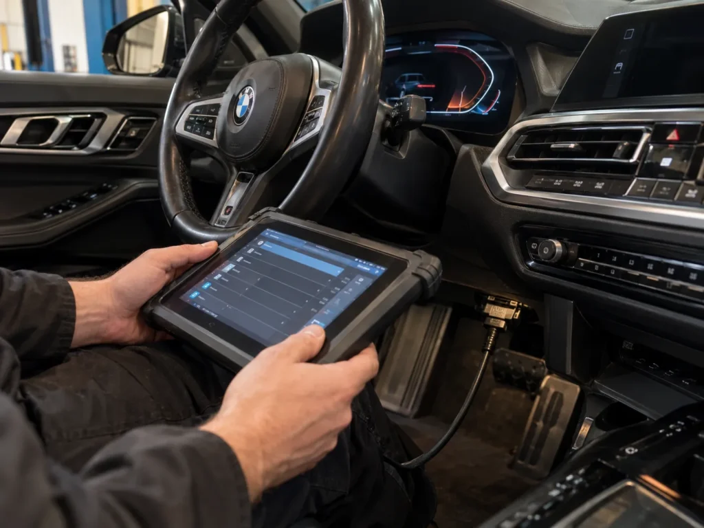 BMW battery registration with a diagnostic scan tool
